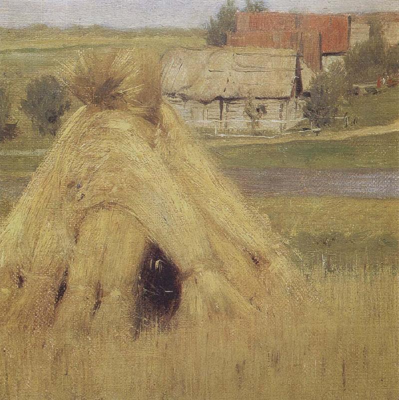 Isaac Levitan Mill and Village near a Stream oil painting picture